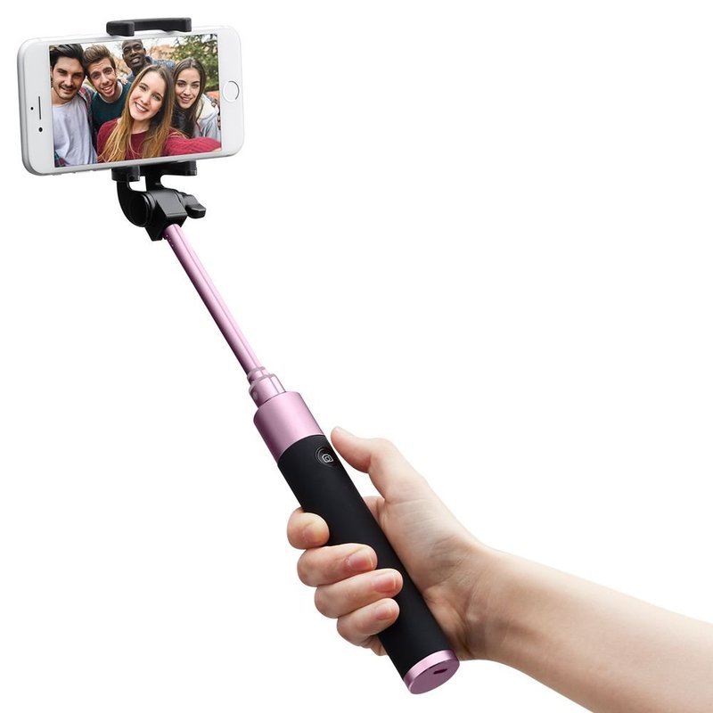 Suport Selfie Stick Wireless Spigen Aluminum Monopod - S530W - Rose Gold