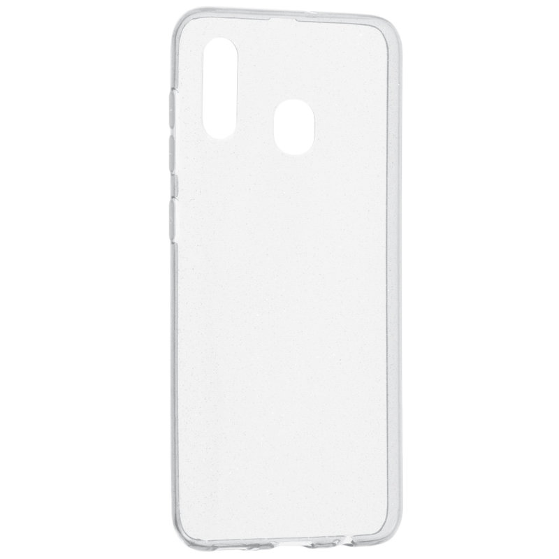 Husa Samsung Galaxy A30 Silicon Crystal Glitter Case - Transparent
