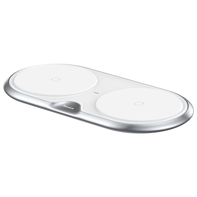 Incarcator Wireless/Priza Baseus Dual Qi Charger + Quick Charge 3.0 - WXXHJ-A0S - White