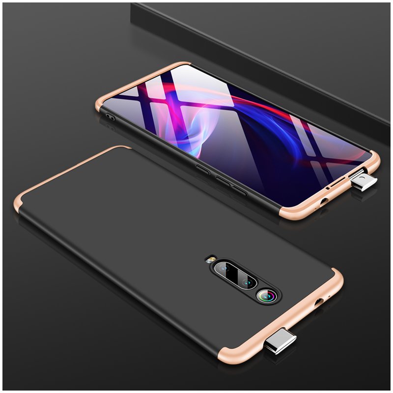 Husa Xiaomi Mi 9T Pro GKK 360 Full Cover Negru-Auriu