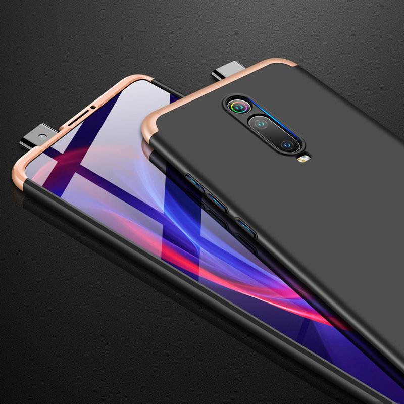 Husa Xiaomi Mi 9T Pro GKK 360 Full Cover Negru-Auriu