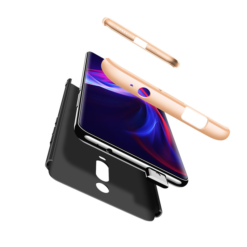 Husa Xiaomi Mi 9T Pro GKK 360 Full Cover Negru-Auriu