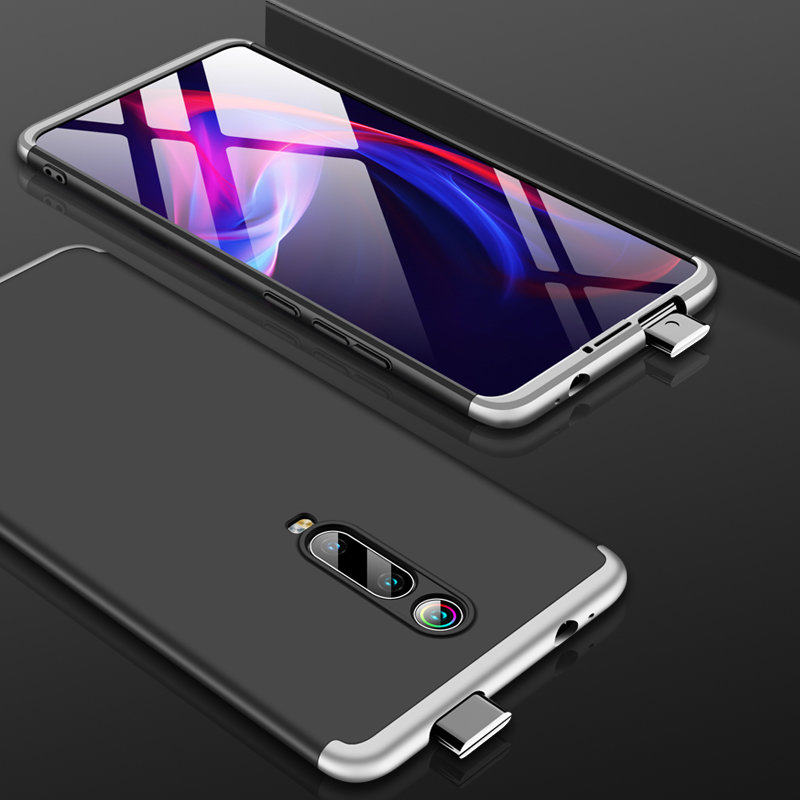 Husa Xiaomi Mi 9T Pro GKK 360 Full Cover Negru-Argintiu