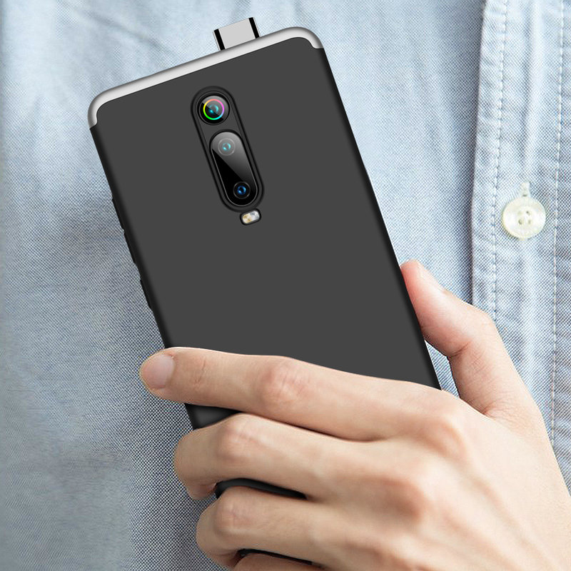 Husa Xiaomi Mi 9T Pro GKK 360 Full Cover Negru-Argintiu