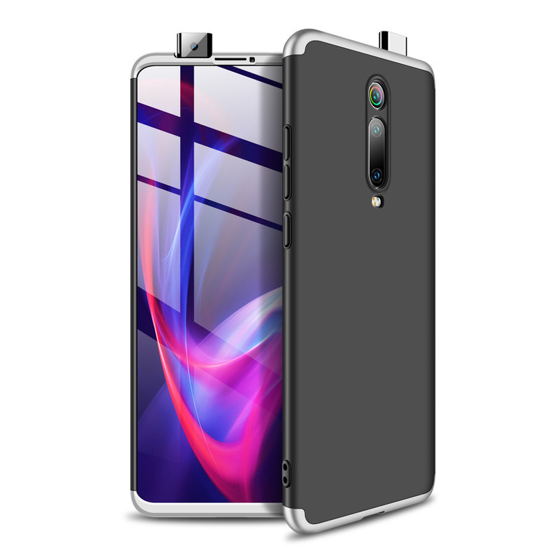 Husa Xiaomi Mi 9T Pro GKK 360 Full Cover Negru-Argintiu