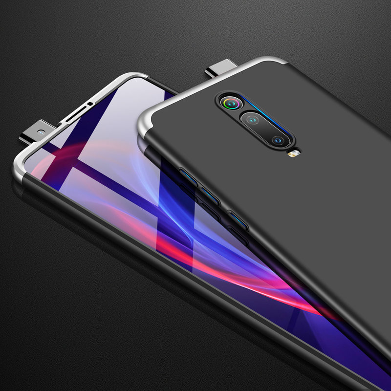 Husa Xiaomi Mi 9T Pro GKK 360 Full Cover Negru-Argintiu