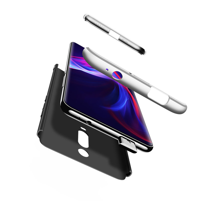 Husa Xiaomi Mi 9T Pro GKK 360 Full Cover Negru-Argintiu