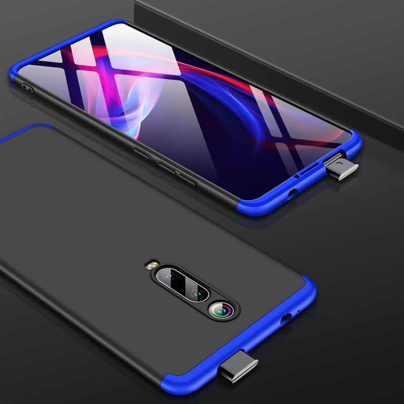 Husa Xiaomi Mi 9T Pro GKK 360 Full Cover Negru-Albastru