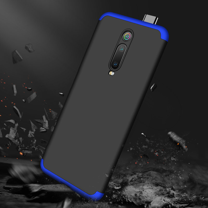 Husa Xiaomi Mi 9T Pro GKK 360 Full Cover Negru-Albastru