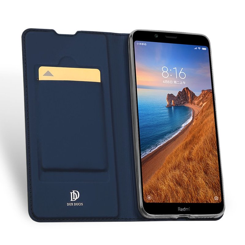 Husa Xiaomi Redmi 7A Dux Ducis Flip Stand Book - Albastru