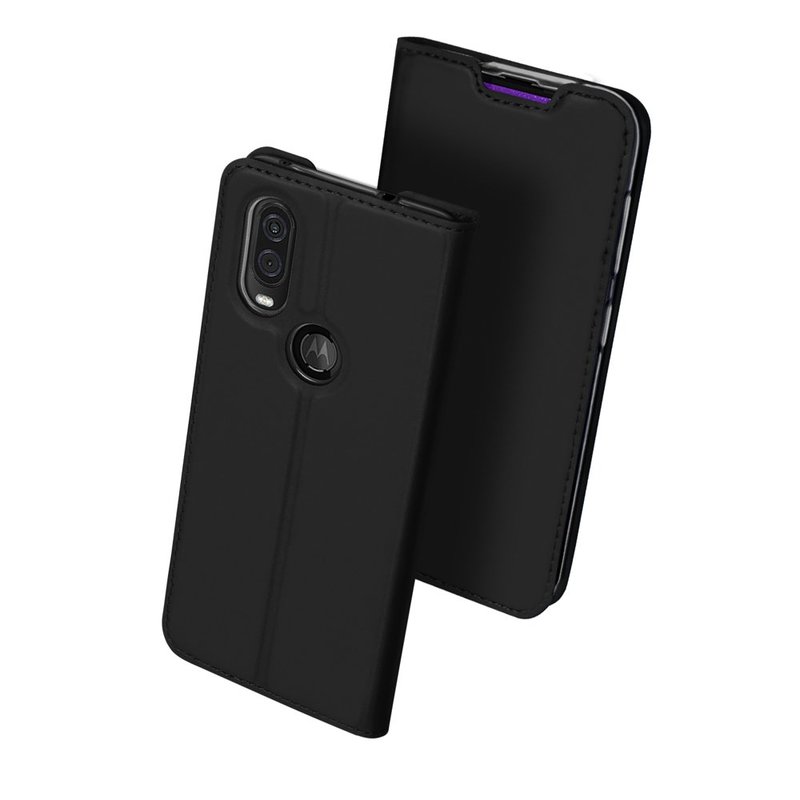 Husa Motorola One Vision Dux Ducis Flip Stand Book - Negru
