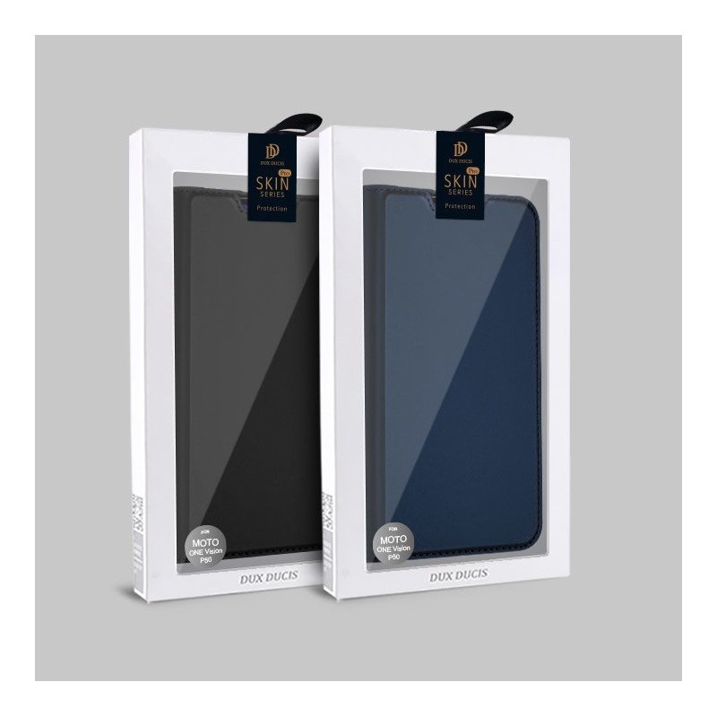 Husa Motorola One Vision Dux Ducis Flip Stand Book - Negru