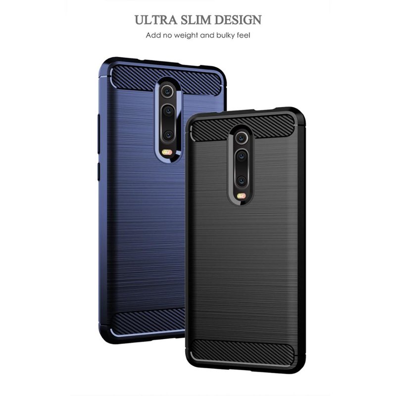 Husa Xiaomi Mi 9T Techsuit Carbon Silicone, albastru