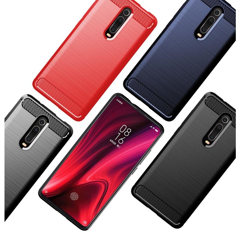 Husa Xiaomi Mi 9T Techsuit Carbon Silicone, albastru