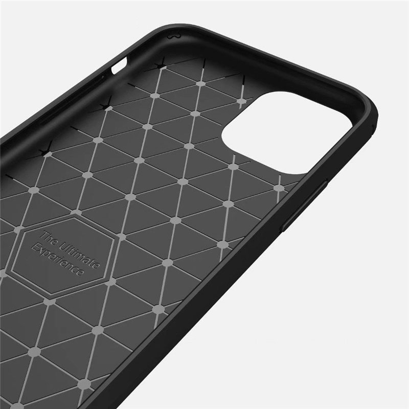 Husa iPhone 11 Pro Techsuit Carbon Silicone, negru
