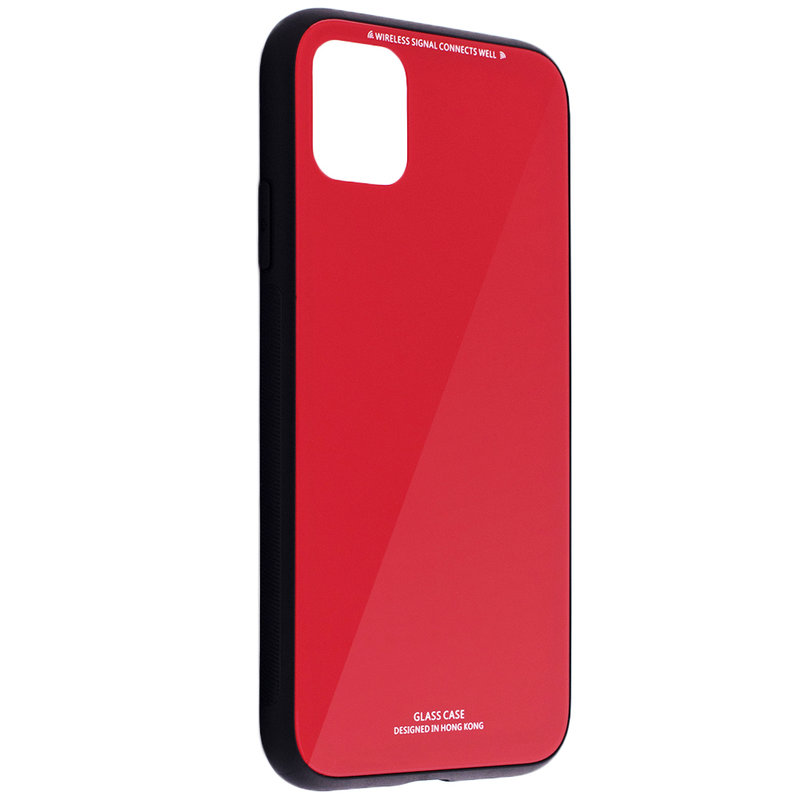 Husa iPhone 11 Glass Series - Rosu