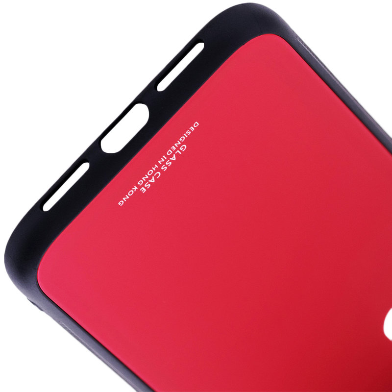 Husa iPhone 11 Glass Series - Rosu