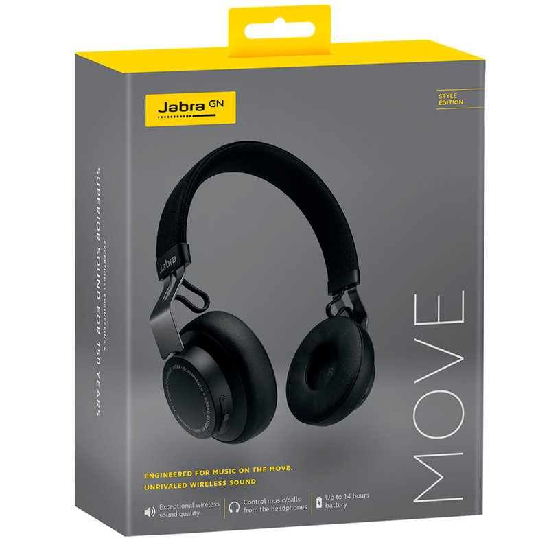 Casti On-Ear Wireless Stereo Jabra Move Style Edition - OTE21 - Titanium Black