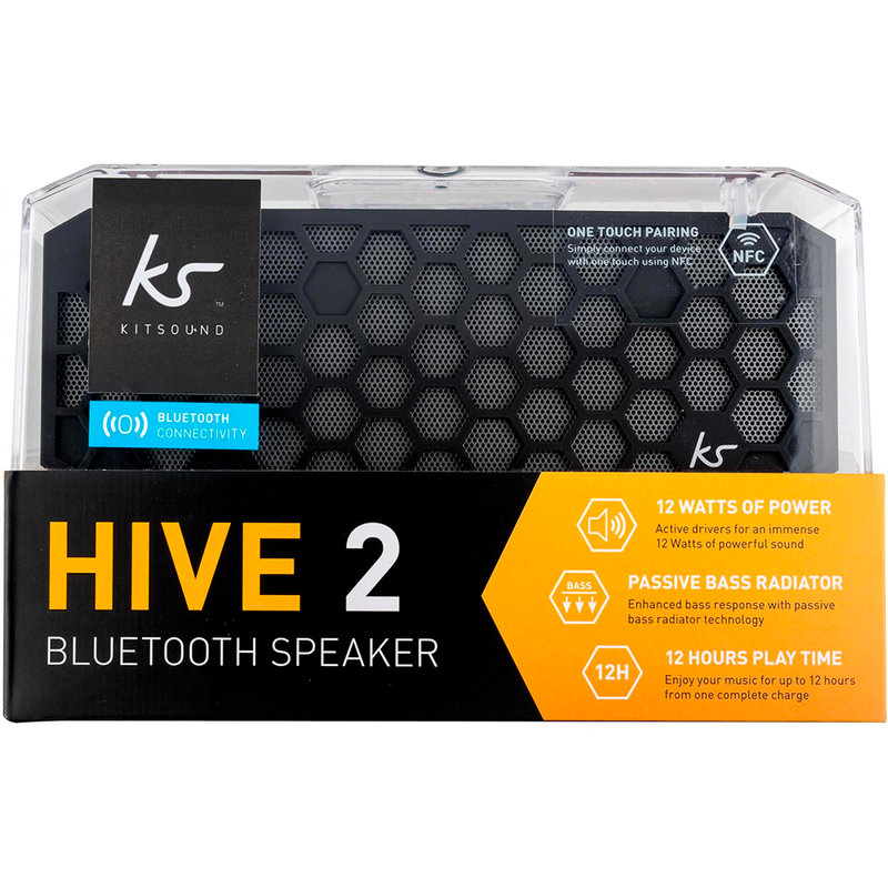 Boxa Portabila Bluetooth Kitsound Hive 2 Wireless Stereo - KSHIVE2BK - Black
