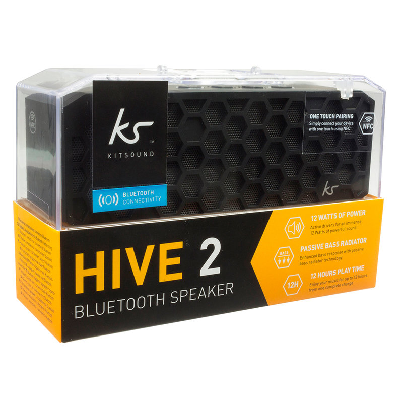 Boxa Portabila Bluetooth Kitsound Hive 2 Wireless Stereo - KSHIVE2BK - Black