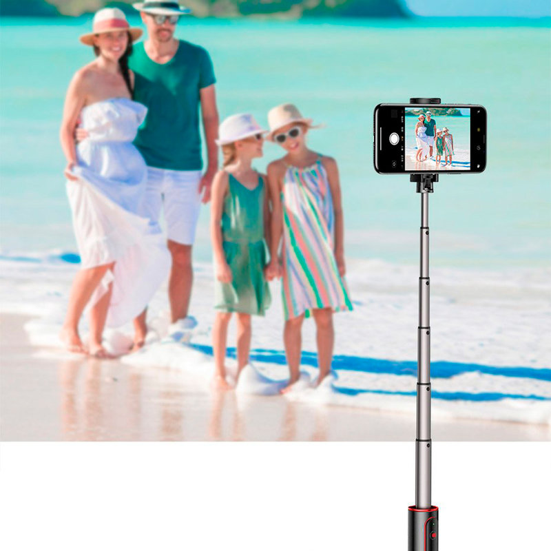 Suport Selfie Stick Baseus + Tripod Telescopic Stand Bluetooth - SUDYZP-D1S - Silver
