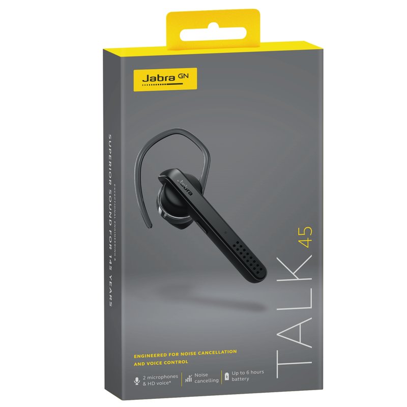 Casca Bluetooth Mono Jabra Talk 45 with Charging Cable Dual Point – W23J - Black