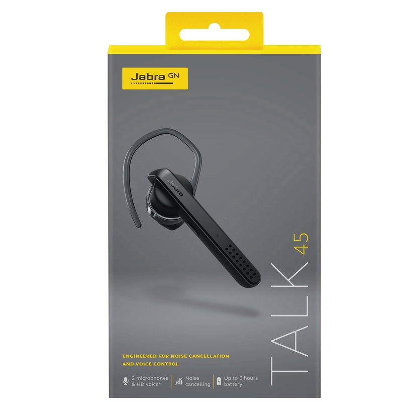 Casca Bluetooth Mono Jabra Talk 45 with Charging Cable Dual Point – W23J - Black