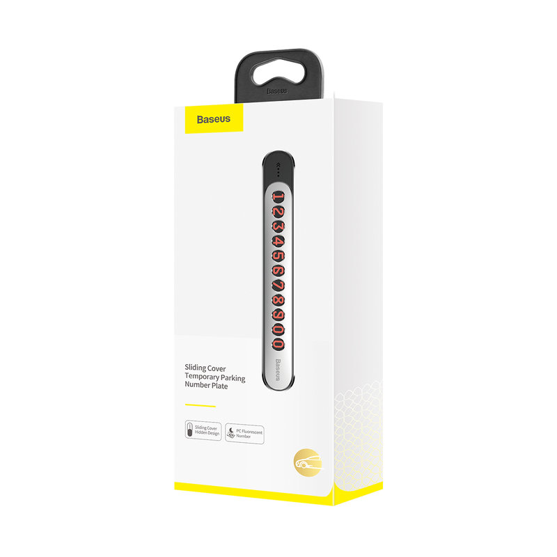 Numar de telefon Baseus pentru Parbriz Auto -ACNUM-E0S- Argintiu