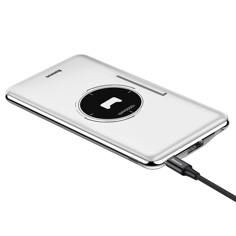 Baterie Externa Baseus Simbo 10000mAh USB/Type-C/Lightning -PPALL-AQB02- White 