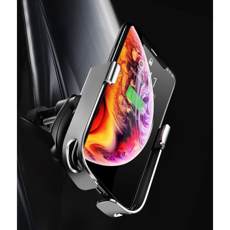 Suport Auto Cu Functie De Incarcare Wireless Baseus Rock Smart - WXHW01-0S - Silver
