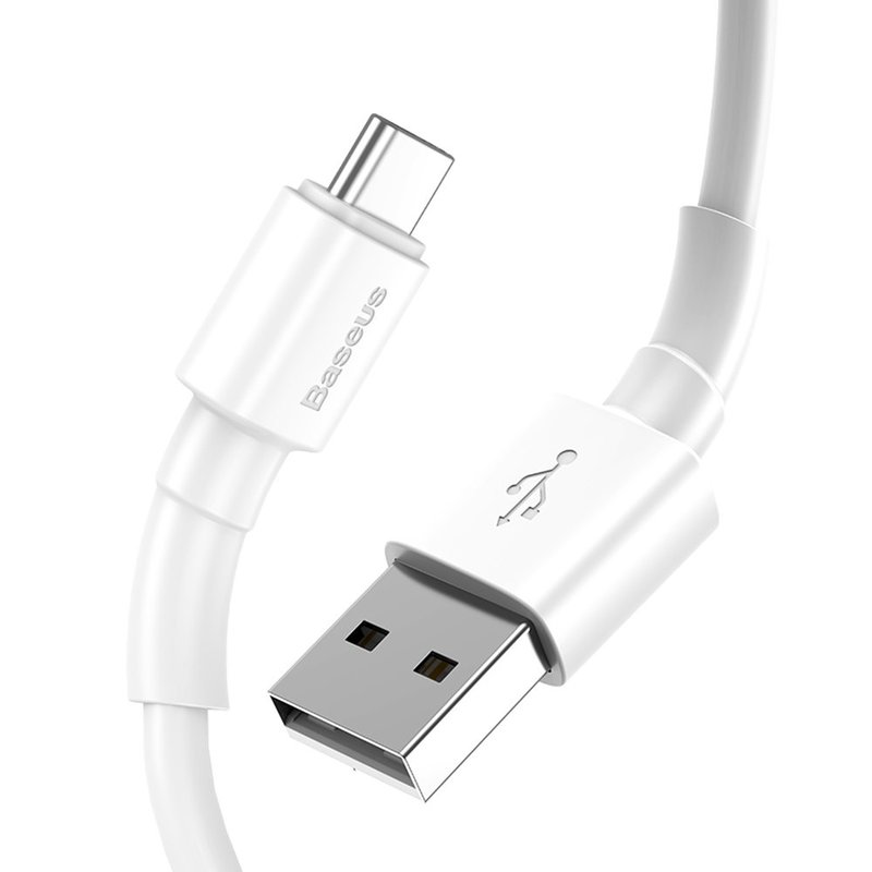 Cablu de date USB to Type-C 1M Baseus Mini Charging & Transmision - CATSW-02 - White