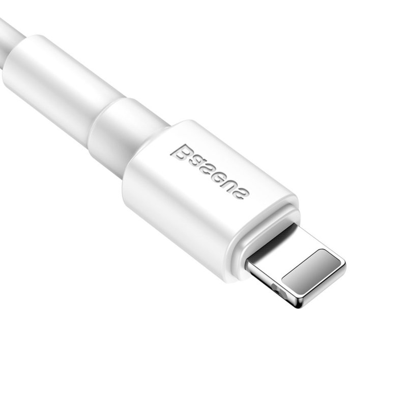 Cablu de date USB to Lightning 1M Baseus Mini Charging & Transmision - CALSW-02 - White