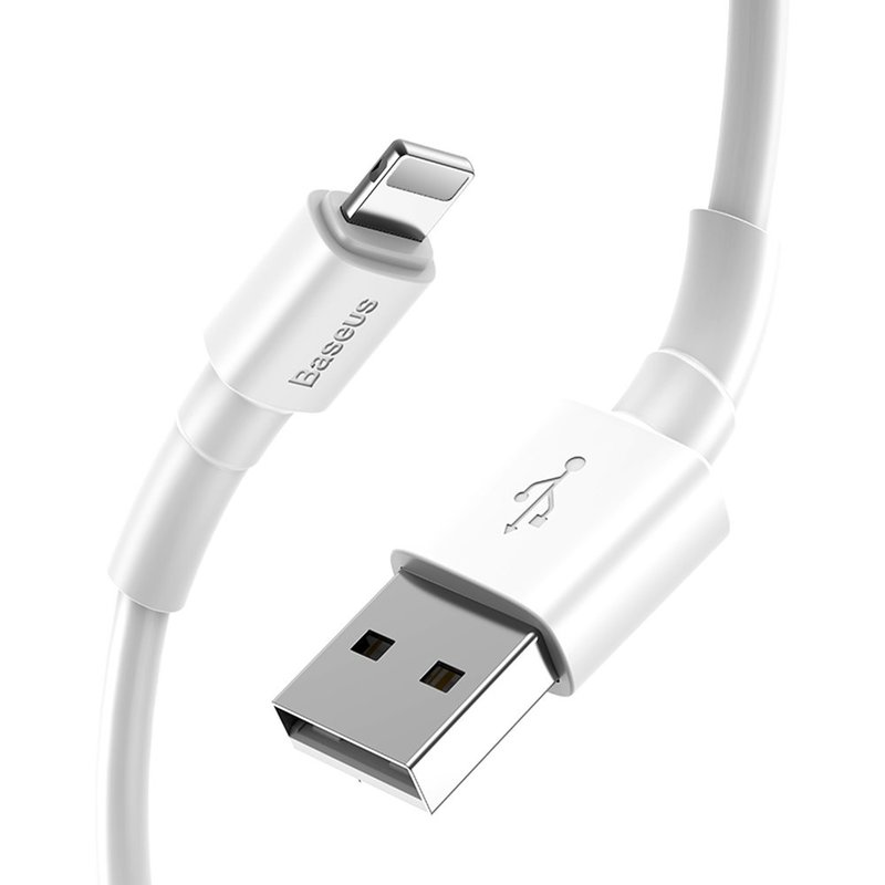 Cablu de date USB to Lightning 1M Baseus Mini Charging & Transmision - CALSW-02 - White