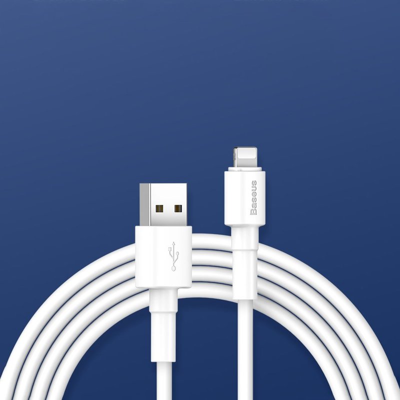 Cablu de date USB to Lightning 1M Baseus Mini Charging & Transmision - CALSW-02 - White
