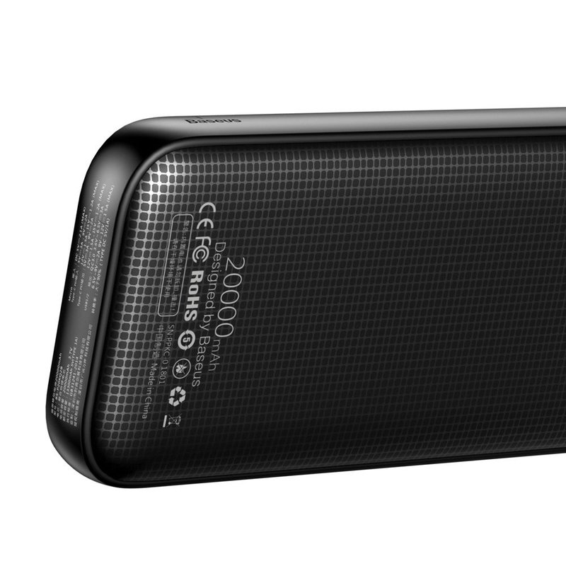 Baterie externa Baseus Powerful Durable Power Bank 20000 mAh with Hook - PPKC-A01 - Black