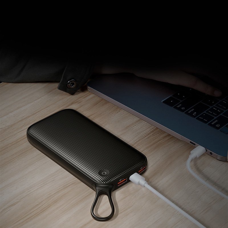 Baterie externa Baseus Powerful Durable Power Bank 20000 mAh with Hook - PPKC-A01 - Black