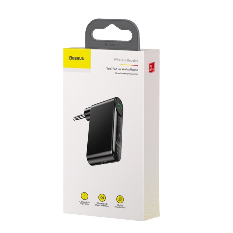 Receptor wireless Jack Baseus, adaptor Bluetooth Jack, negru, WXQY01