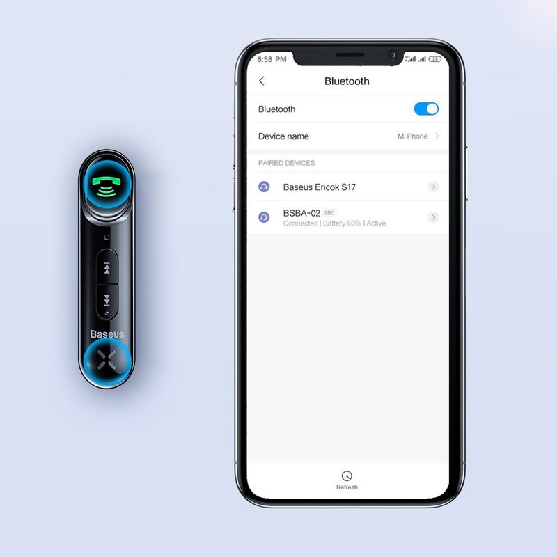 Receptor wireless, adaptor Bluetooth Baseus, negru, WXQY-01