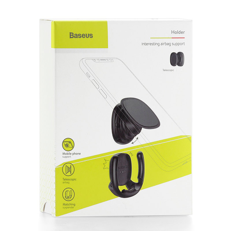 Suport Pentru Telefon/Tableta Auto iRing Baseus Interesting Airbag - SUMQN-01 - Black