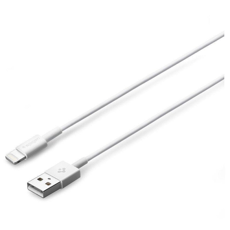 Cablu de date 1M Spigen Essential Charge and Sync USB to Lightning - C10LS - White 