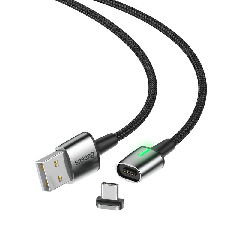 Cablu De Date Baseus Zinc Magnetic USB For Type-C 2A 2M - CATXC-B01 - Black