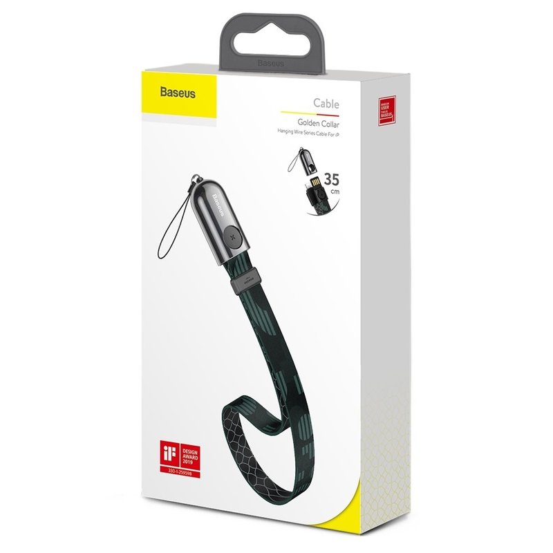 Cablu De Date Baseus Golden Collar USB For Lightning 2.4A 35cm - CALJL-AP1 - Pop Black