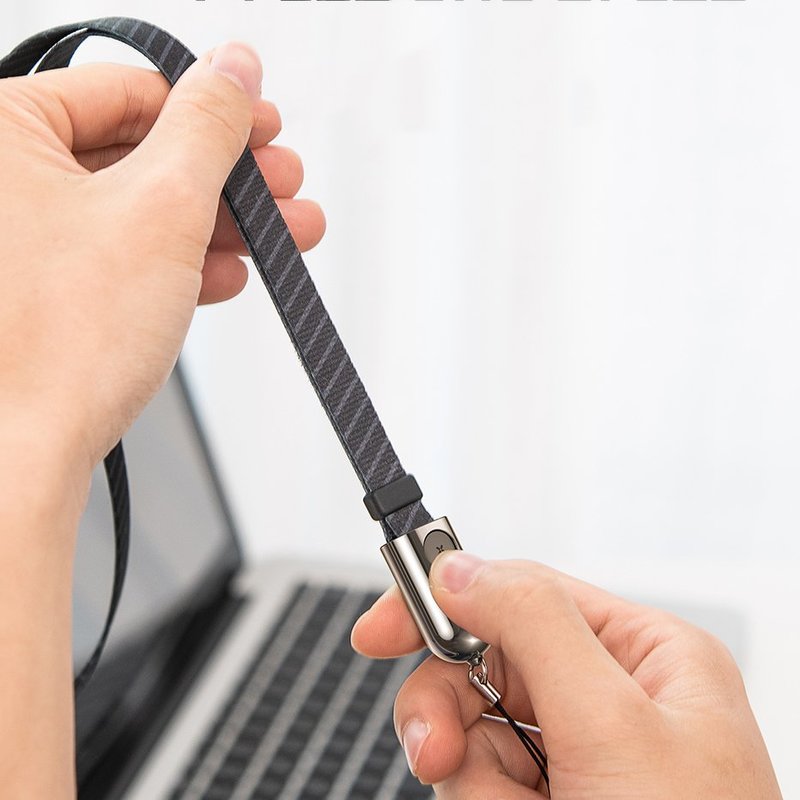 Cablu De Date Baseus Golden Collar USB For Lightning 2.4A 35cm - CALJL-AW1 - Stripe Black