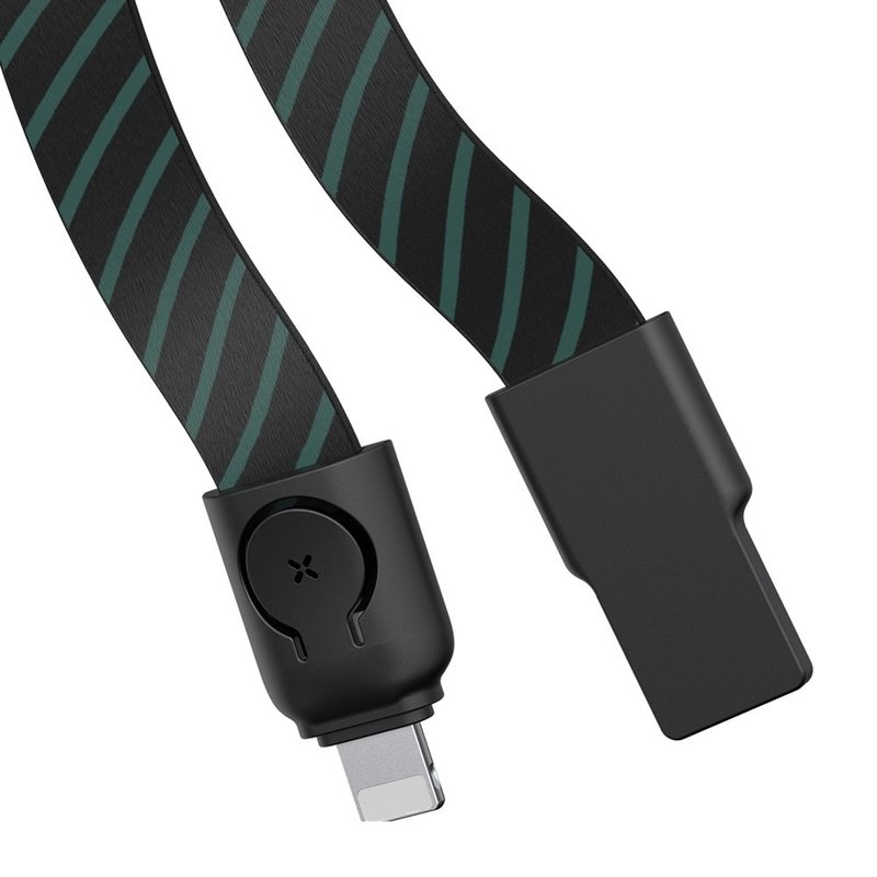 Cablu De Date Baseus Golden Collar USB For Lightning 2.4A 85cm - CALJL-BW1 - Stripe Black
