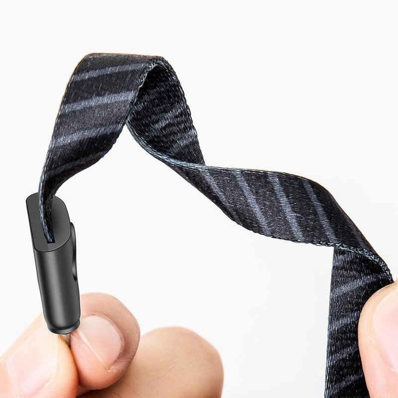 Cablu De Date Baseus Golden Collar USB For Lightning 2.4A 85cm - CALJL-BW1 - Stripe Black