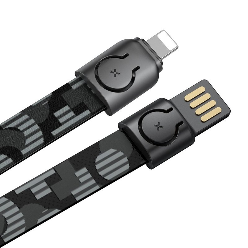 Cablu De Date Baseus Golden Collar USB For Lightning 2.4A 85cm - CALJL-BP1 - Pop Black