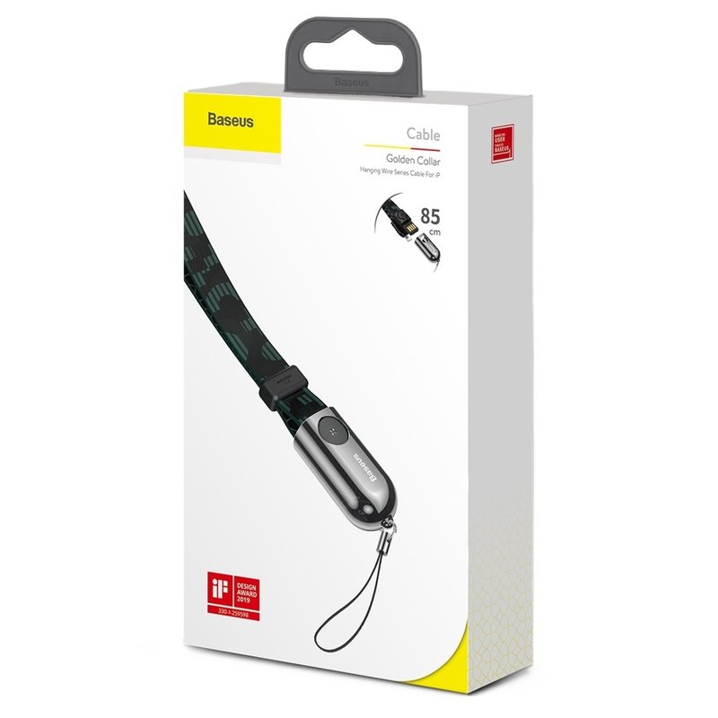 Cablu De Date Baseus Golden Collar USB For Lightning 2.4A 85cm - CALJL-BP1 - Pop Black