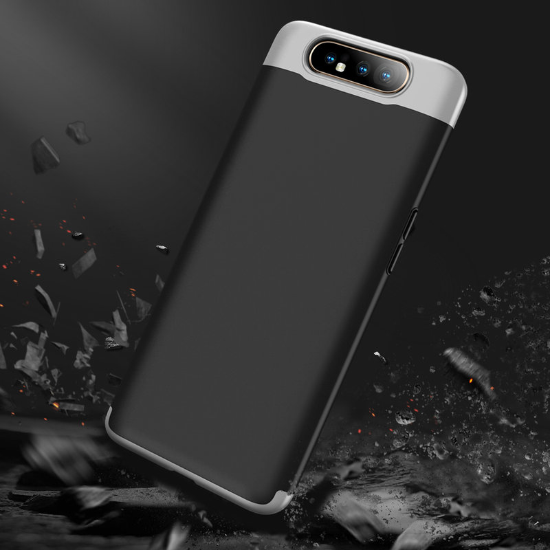 Husa Samsung Galaxy A80 GKK 360 Full Cover Negru-Argintiu