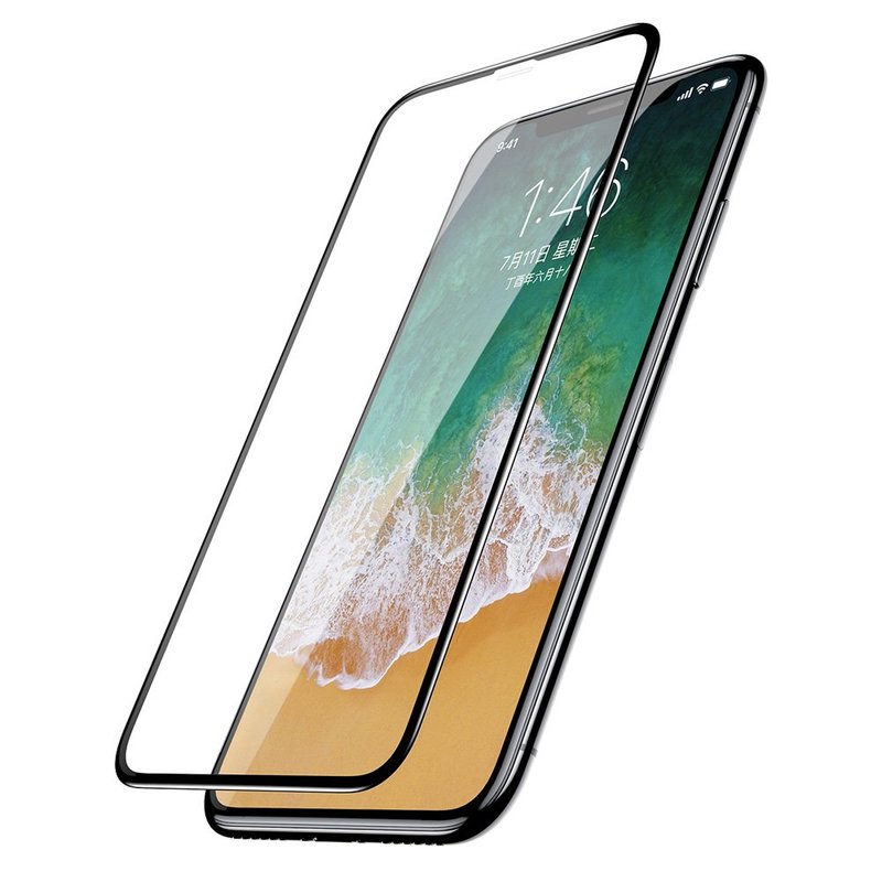 Folie Sticla iPhone X, iPhone 10 Baseus Rigid-Edge Arc-Surface - SGAPIPHX-AJG01 - Clear