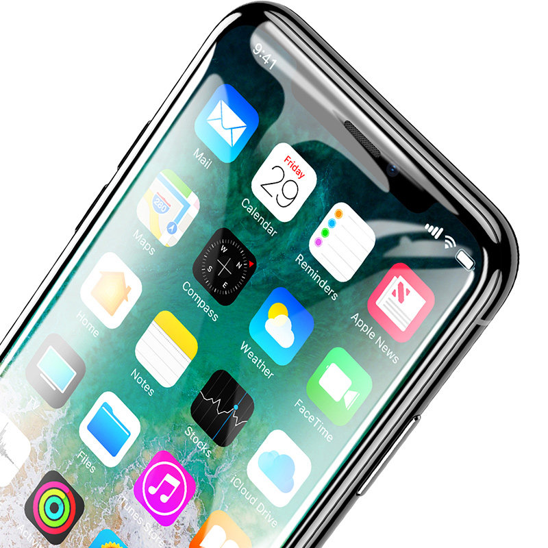 Folie Sticla Curbata iPhone XS Baseus Anti-Bluelight Arc-Surface - SGAPIPHX-KF01 - Clear